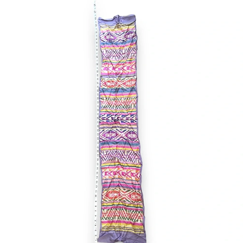 Tribal silk long scarf
